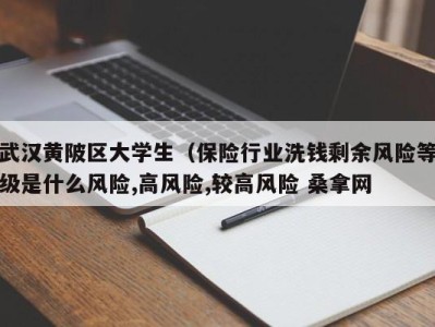 郑州武汉黄陂区大学生（保险行业洗钱剩余风险等级是什么风险,高风险,较高风险 桑拿网